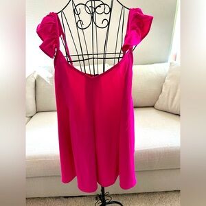 Pink sleeveless blouse